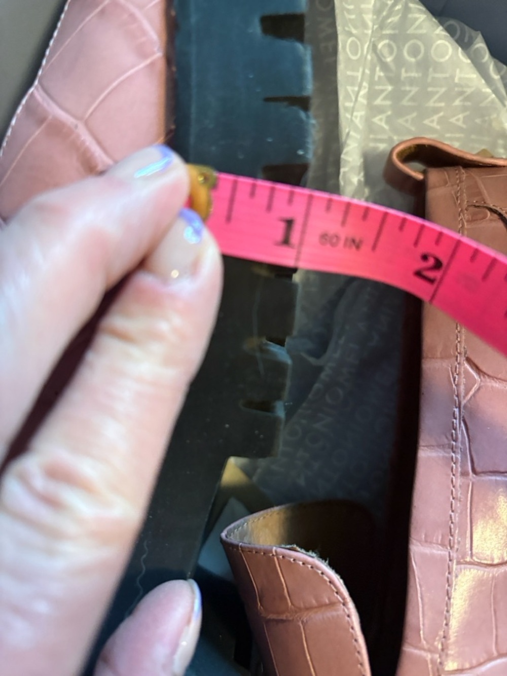 Antonio Melani Blush Arlo Croc-Embossed Loafers Size 8.5 - Picture 15 of 15